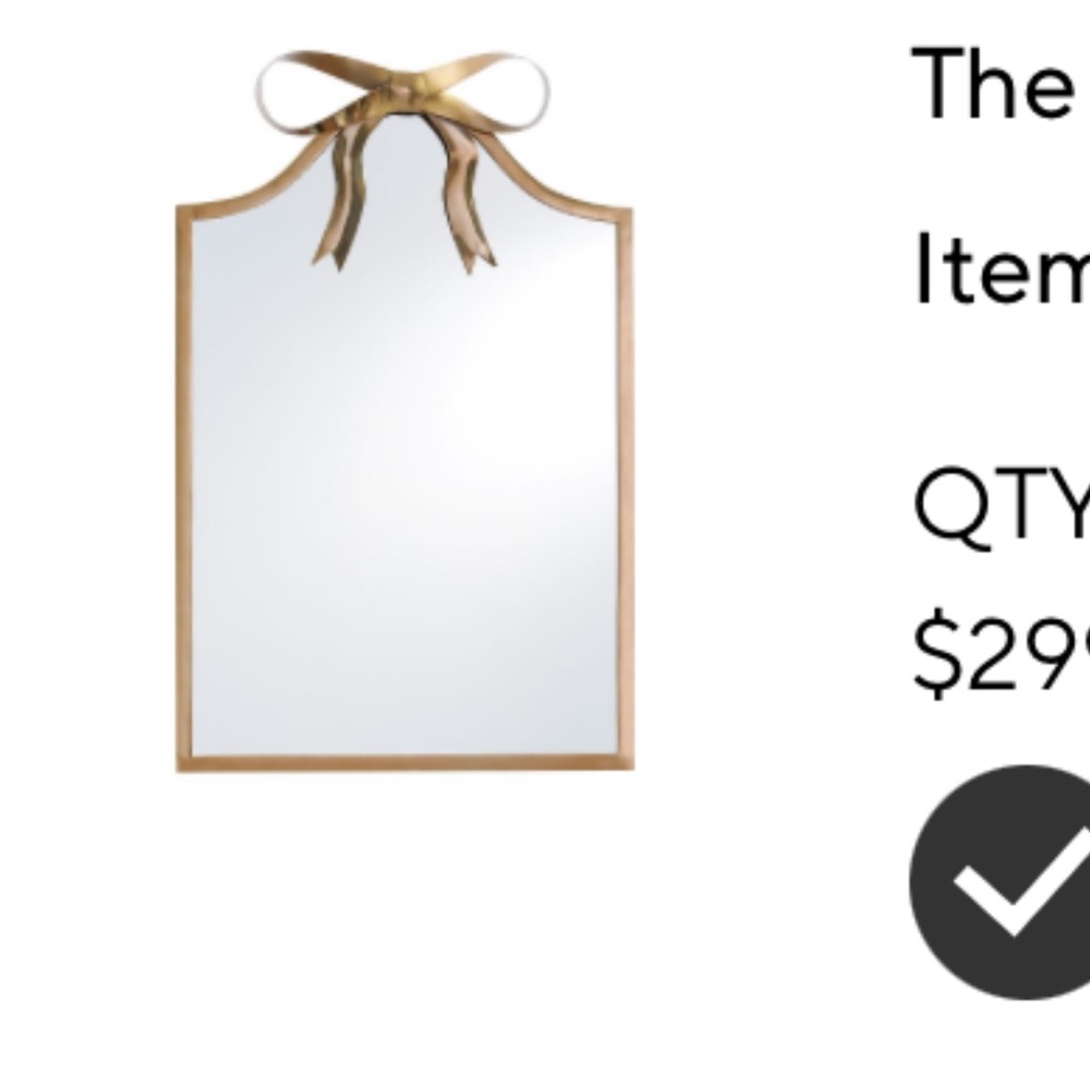 Pottery barn bow mirror